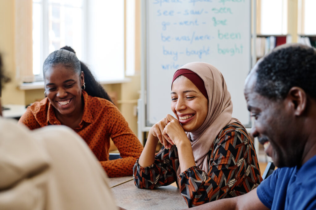 Multi-ethnic Students Having Fun